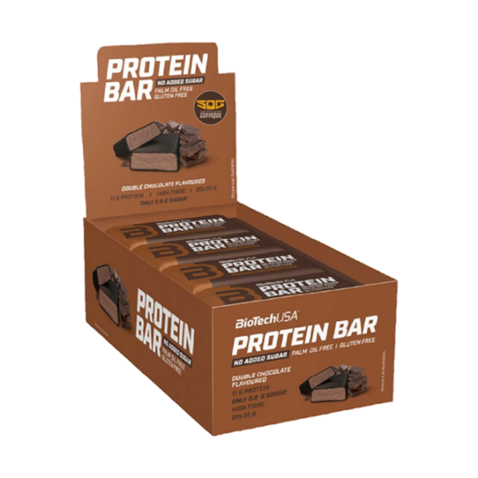 PROTEIN BAR 70G DOBLE CHOCOLATE 16 BARRAS BIOTECH