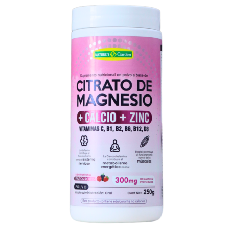 CITRATO MAGNESIO POLVO FRUTOS ROJOS x 250GR