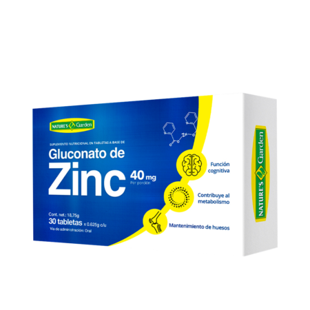 GLUCONATO DE ZINC TABLx40MGX30